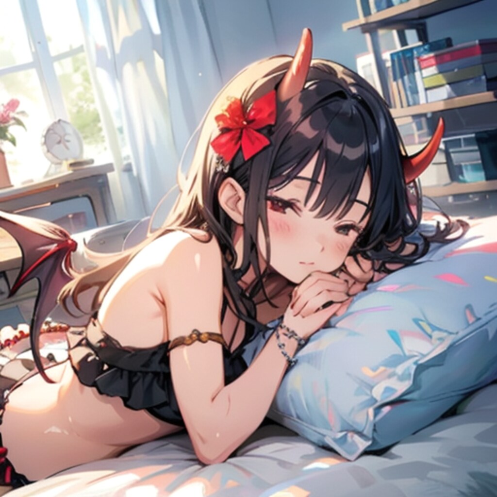 眠そうな悪魔っ子