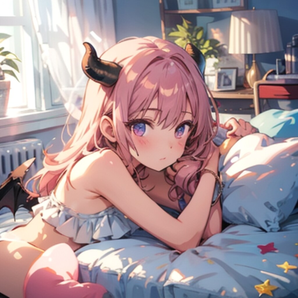 眠そうな悪魔っ子