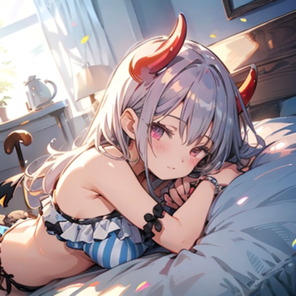 眠そうな悪魔っ子