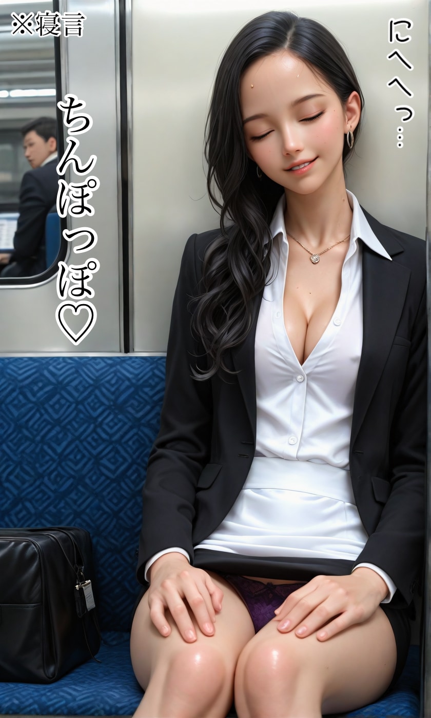 出張帰りの課長のうたた寝