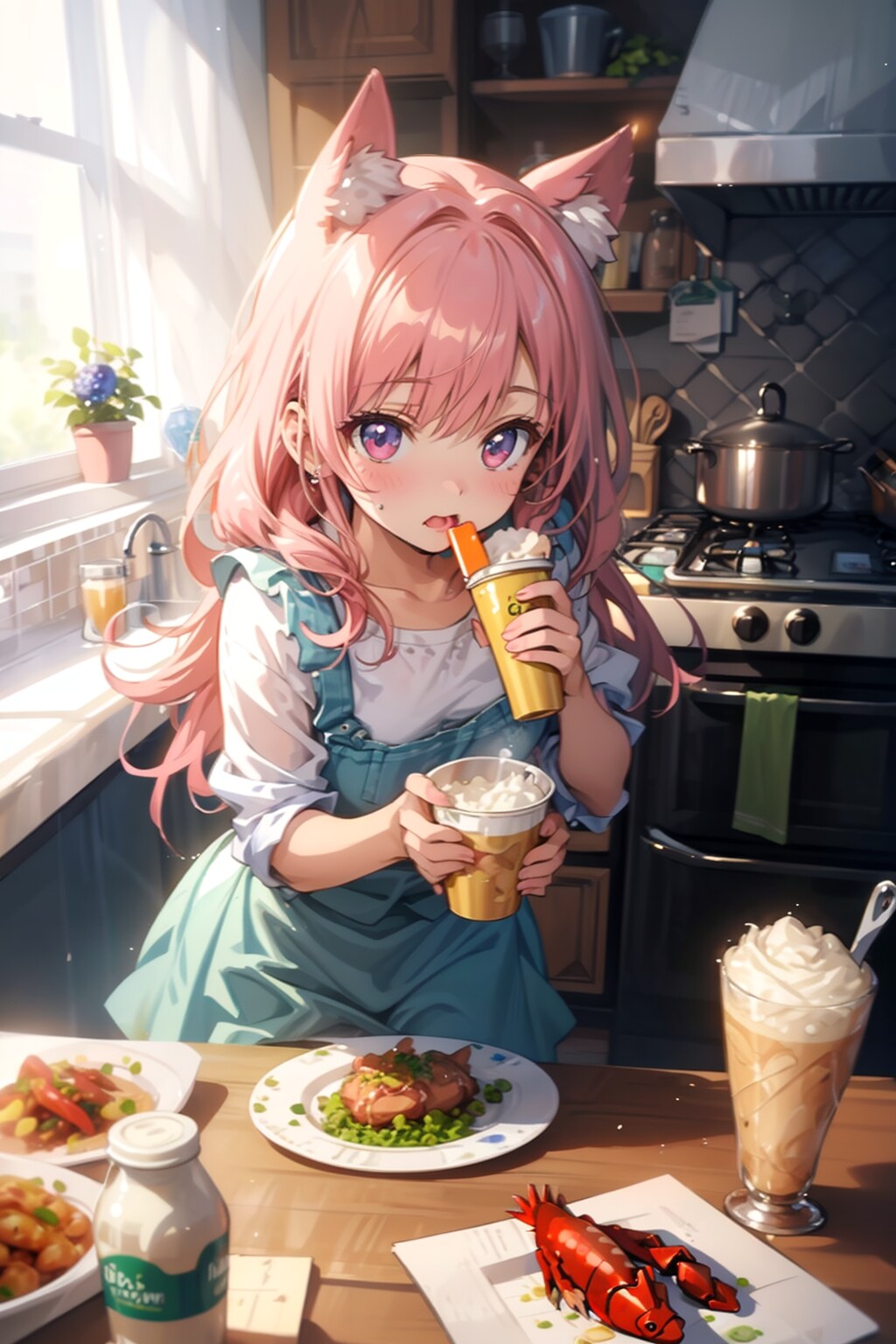 23/12/13のワード生成　赤狗娘ちゃんと赤髪少女