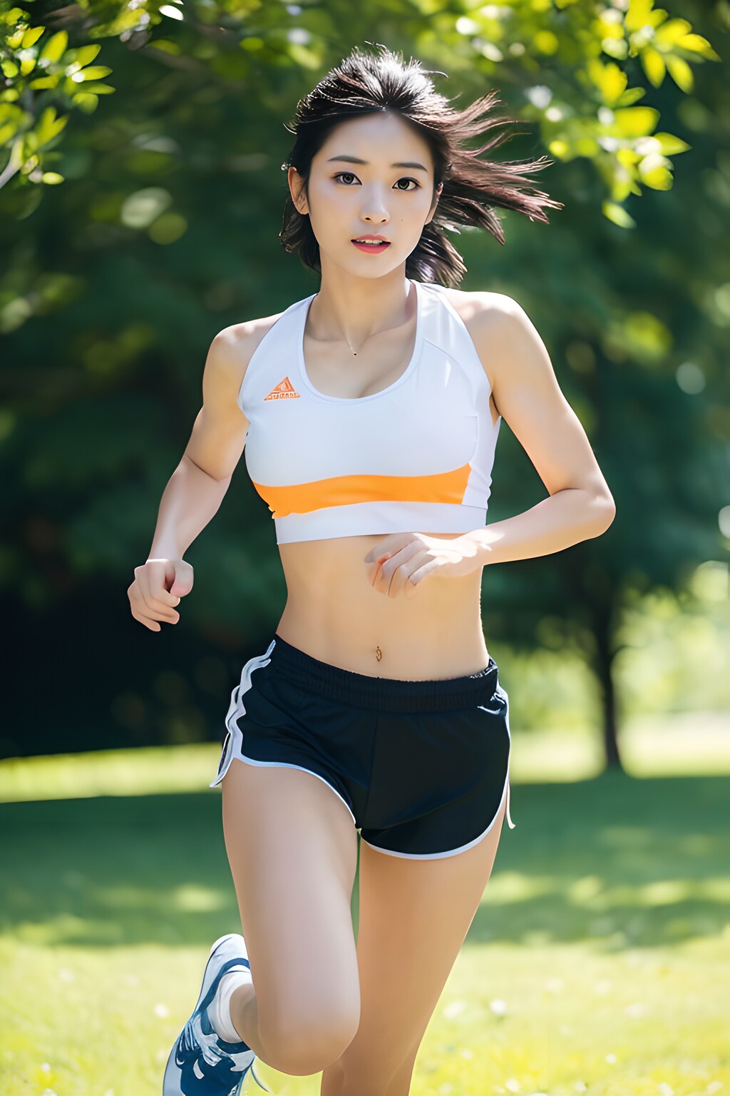 Running in the park