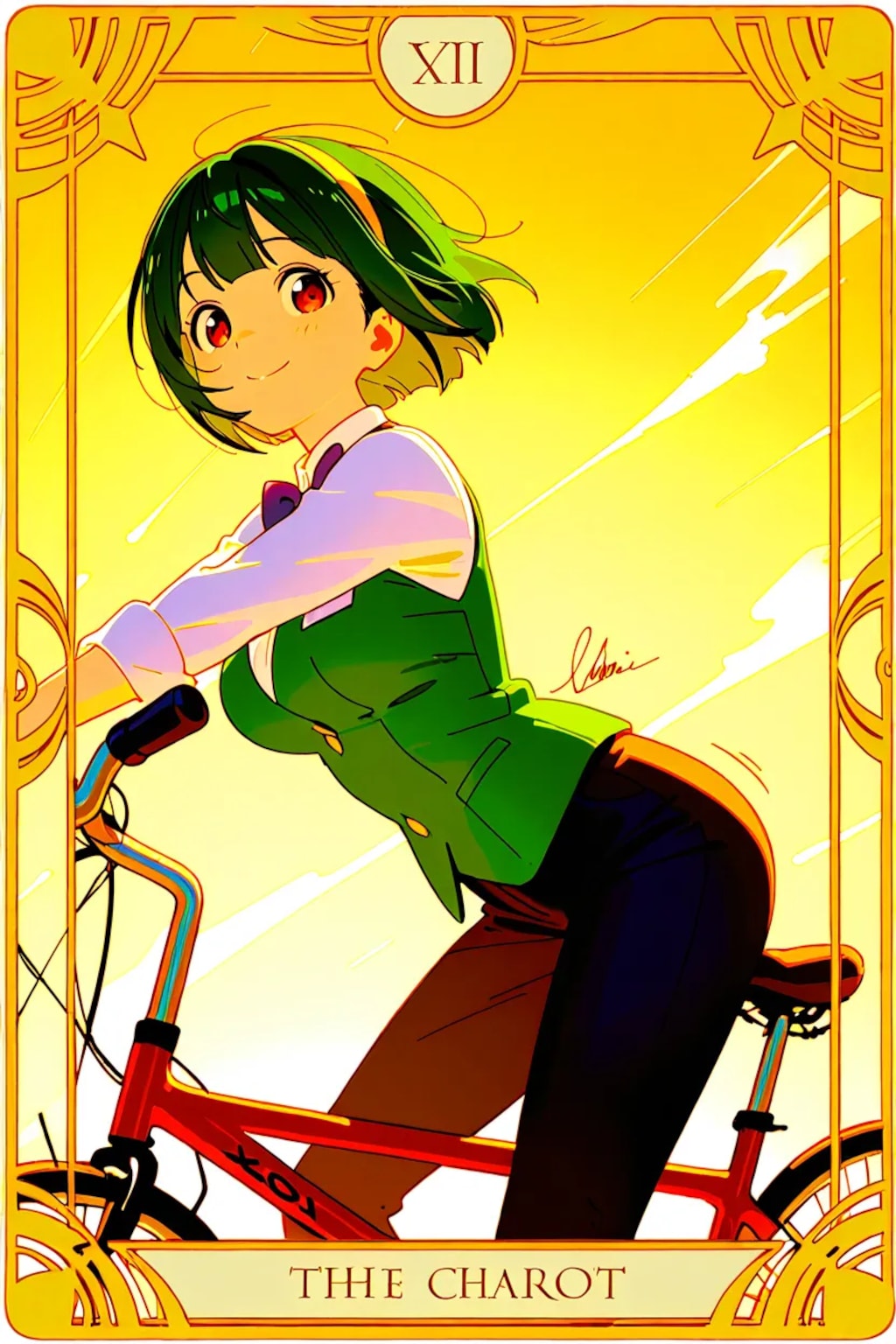 チャリに乗る乙女