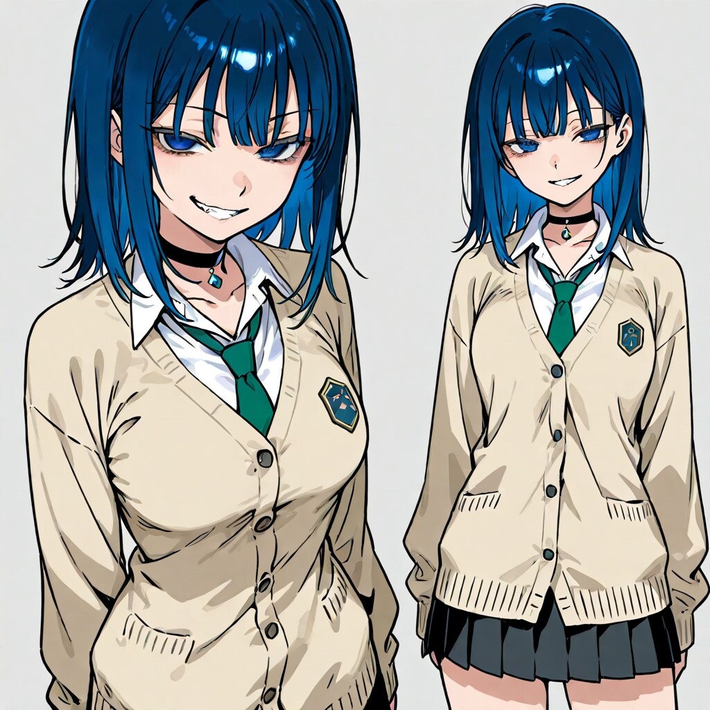 邪悪な笑みをした眞琴ちゃん