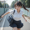 遅刻しそうな女子高生 12枚目