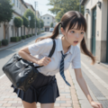 遅刻しそうな女子高生 8枚目