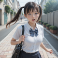 遅刻しそうな女子高生 5枚目