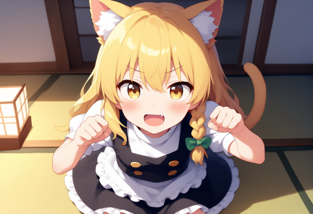 東方　霧雨魔理沙　ケモミミ