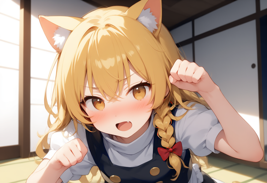 東方　霧雨魔理沙　ケモミミ