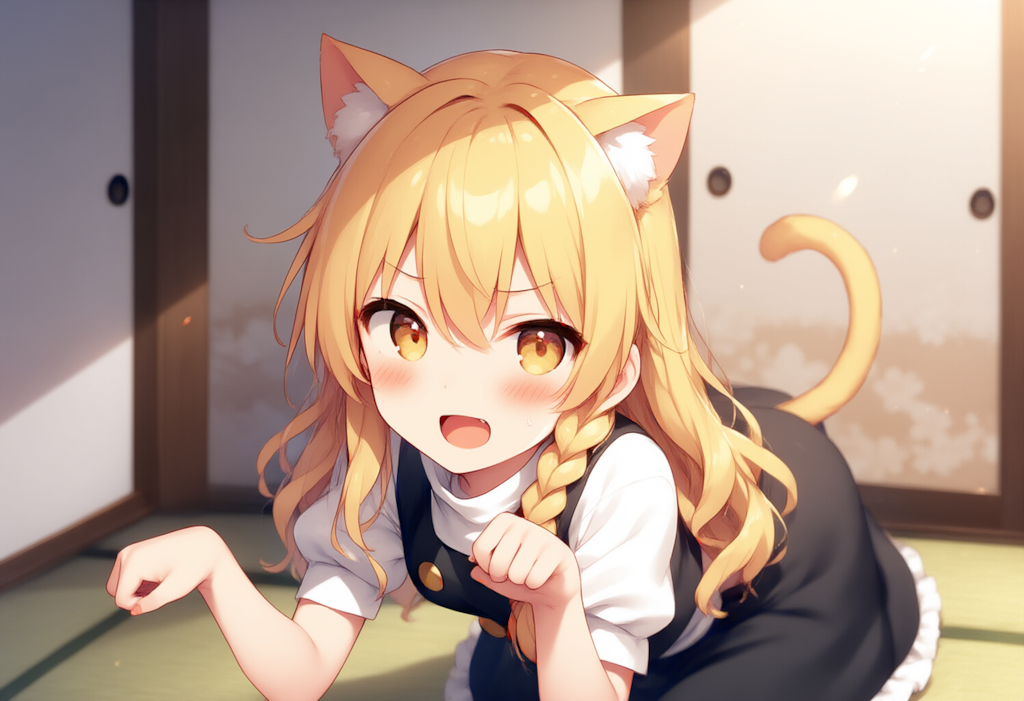 東方　霧雨魔理沙　ケモミミ