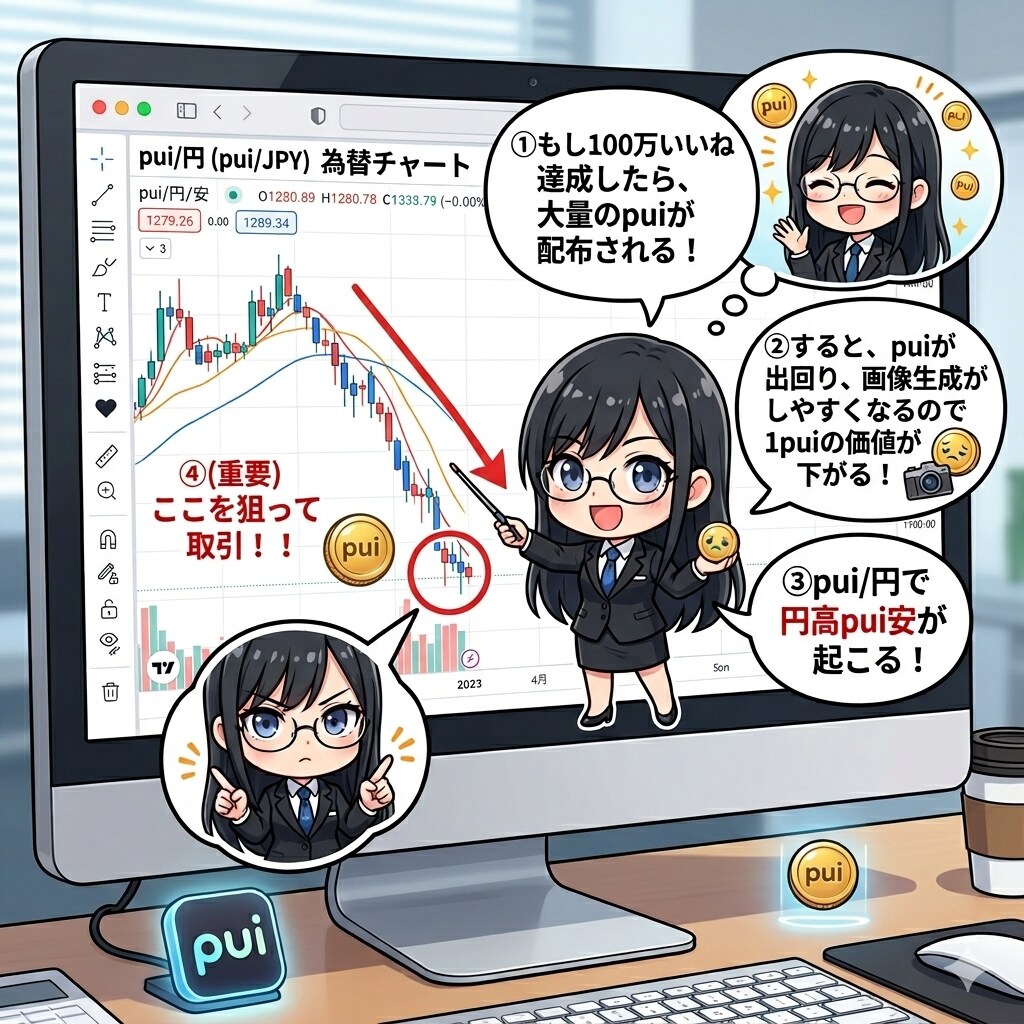 為替相場の変動を見て資金を得よう！(pui/円編)
