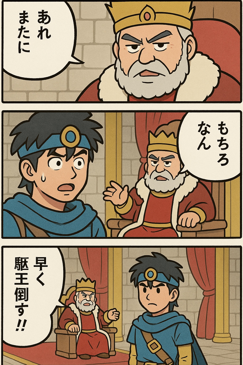 ゆうしゃにくにへかえるんだな