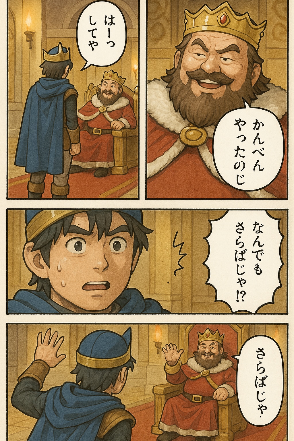 ゆうしゃにくにへかえるんだな