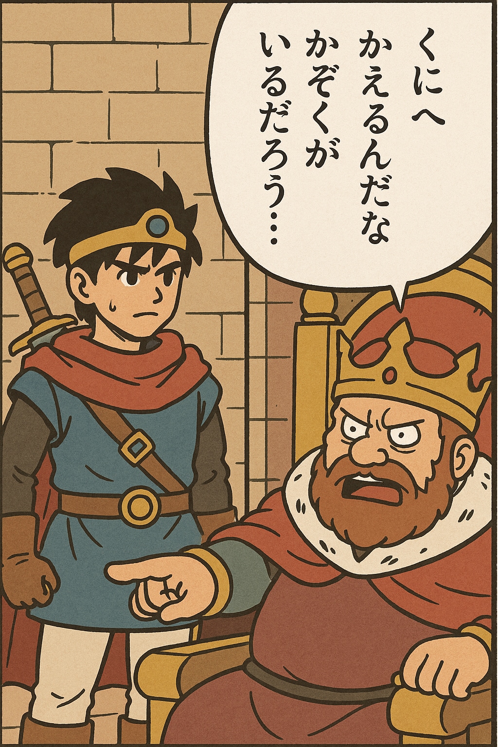 ゆうしゃにくにへかえるんだな