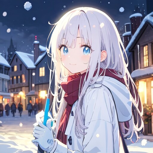 大雪の広場