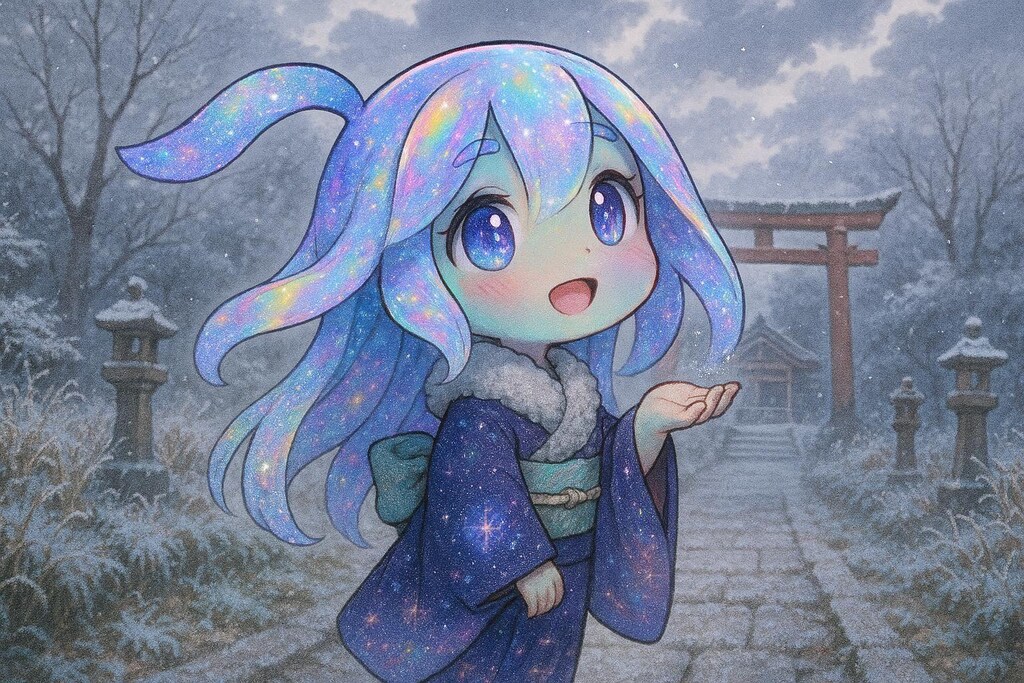 初詣行きつけの神社周りにめっちゃ霜できてた2026