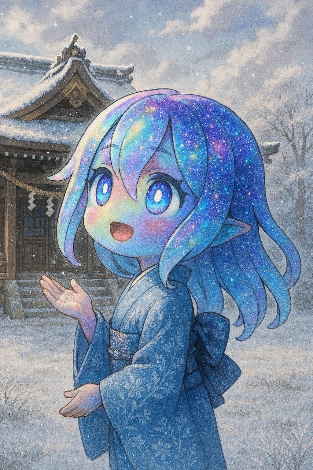 初詣行きつけの神社周りにめっちゃ霜できてた2026