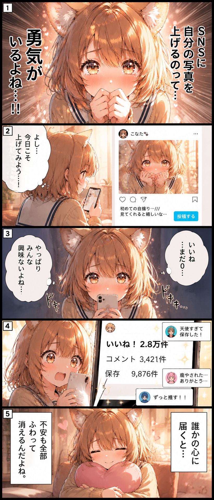 初めての自撮り…///