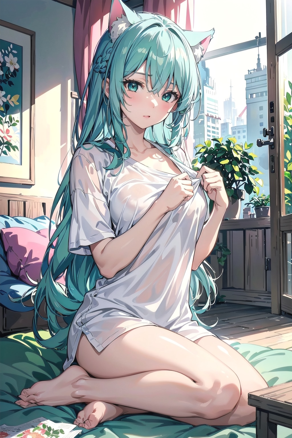 どうしましょう💦着るものこれしかなくて🐱💦 | の人気AIイラスト・グラビア