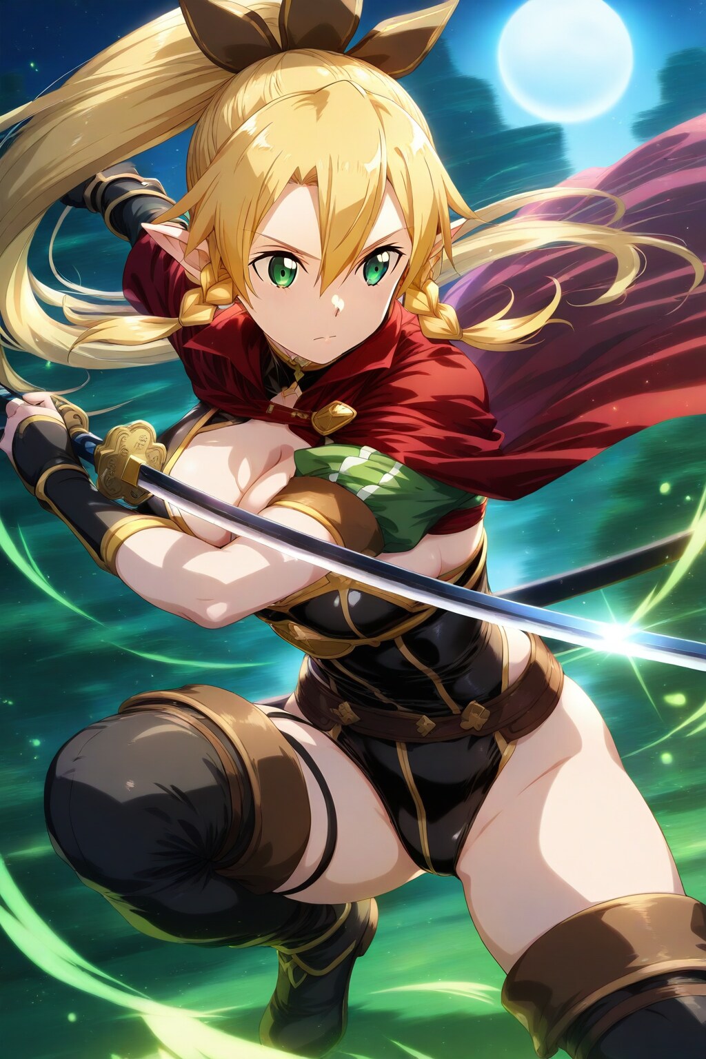リーファ レオタードアーマー＋マント2