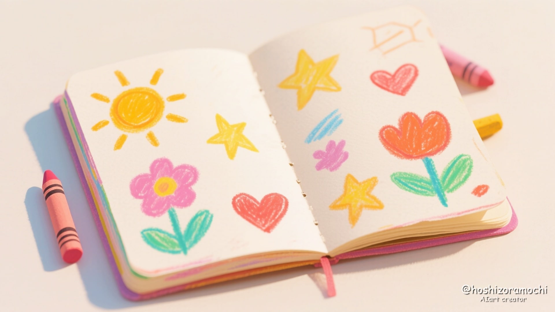 クレヨンの温もり、描きかけの夢と希望🖍️ | の人気AIイラスト・グラビア