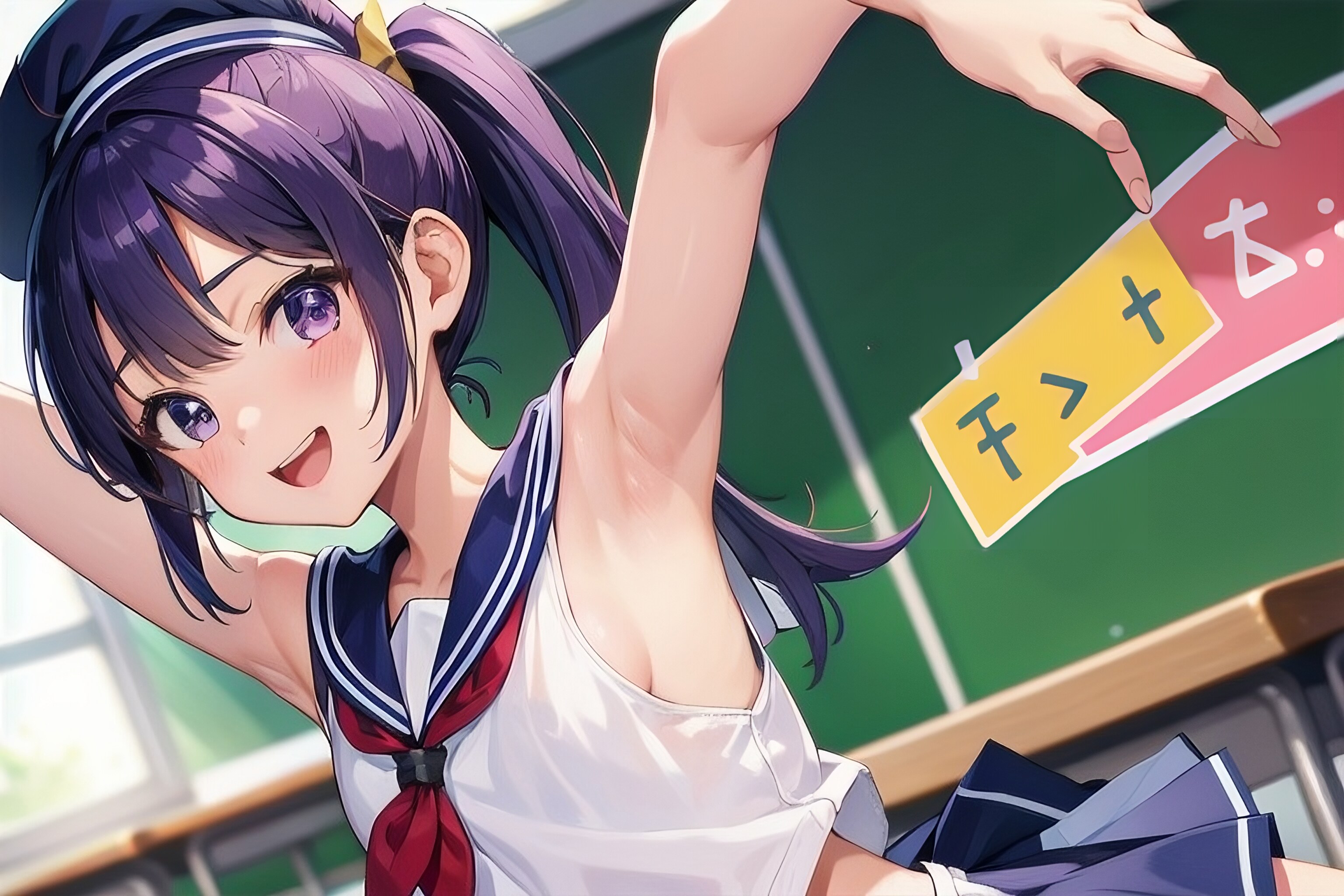 腋見せのポーズ 022