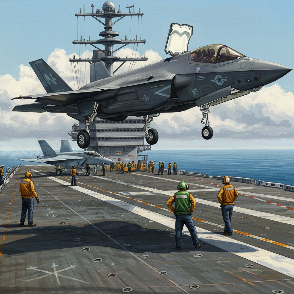 F-35着艦　Geminiで生成 | の人気AIイラスト・グラビア