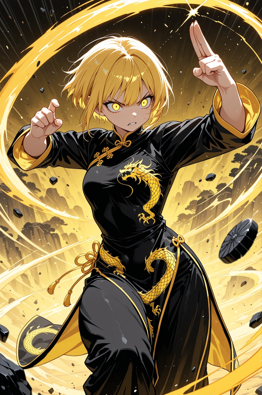 カンフー少女（黄）