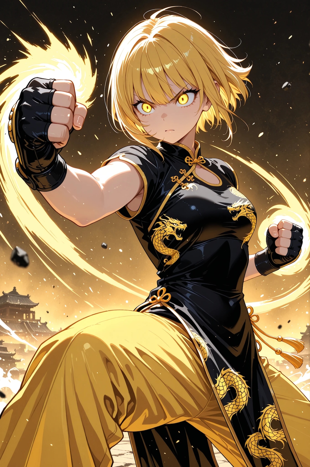 カンフー少女（黄）