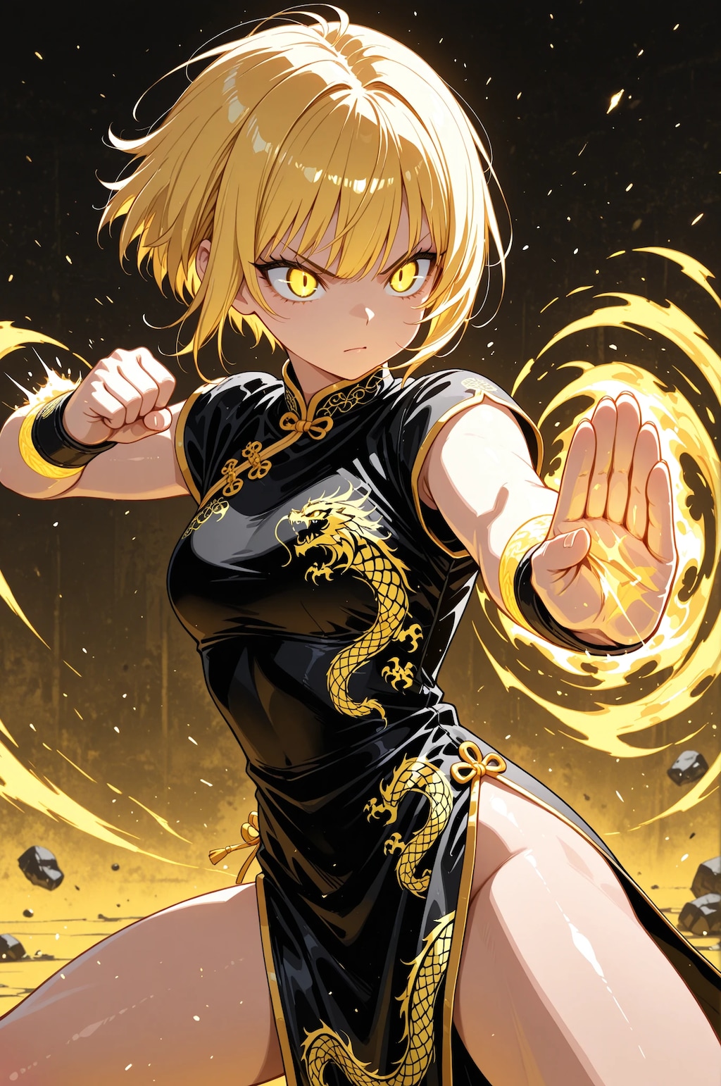 カンフー少女（黄）