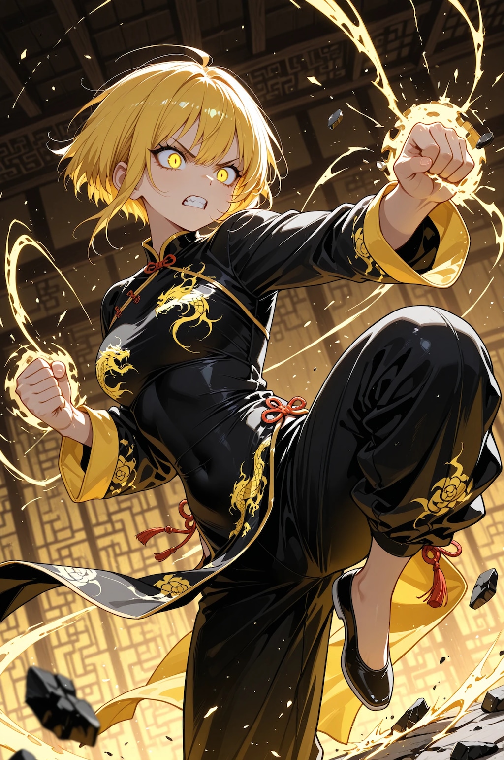 カンフー少女（黄）