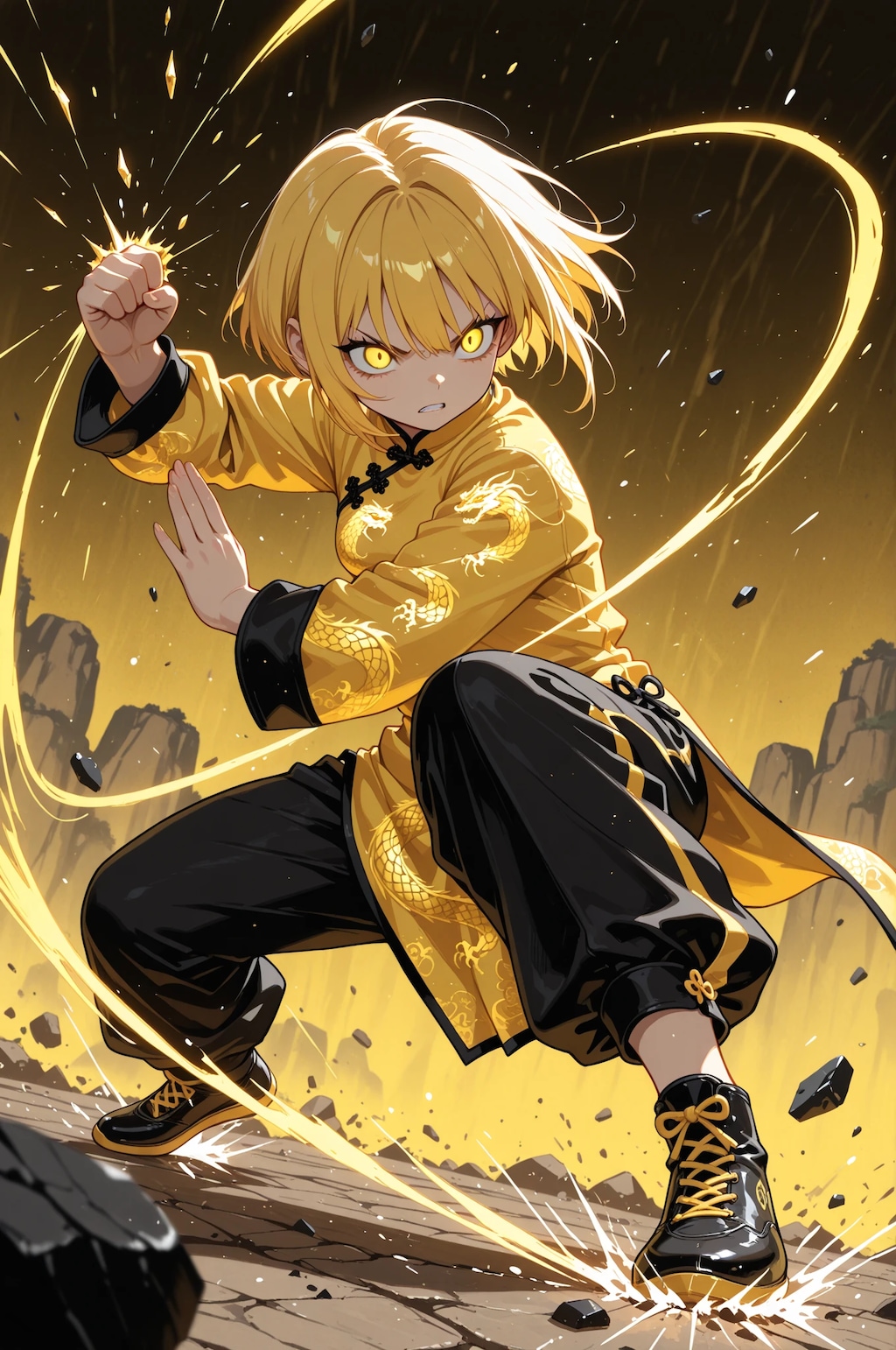 カンフー少女（黄）