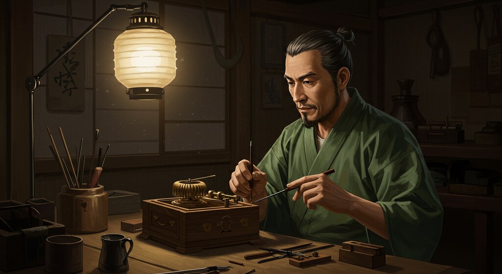 南蛮オルゴールを修理する江戸の鍵屋さん