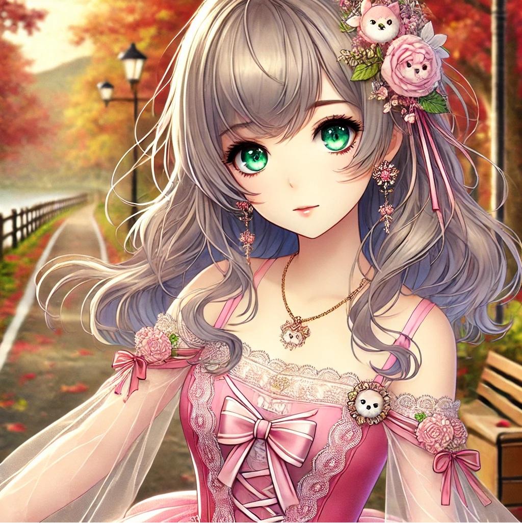 グレーのロングヘアでドレスの美女 | の人気AIイラスト・グラビア