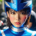 The heroine is beautiful as she sweats in the Super Sentai open mask. 9枚目