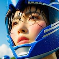 The heroine is beautiful as she sweats in the Super Sentai open mask. 7枚目