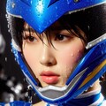 The heroine is beautiful as she sweats in the Super Sentai open mask. 12枚目