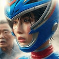 The heroine is beautiful as she sweats in the Super Sentai open mask. 5枚目