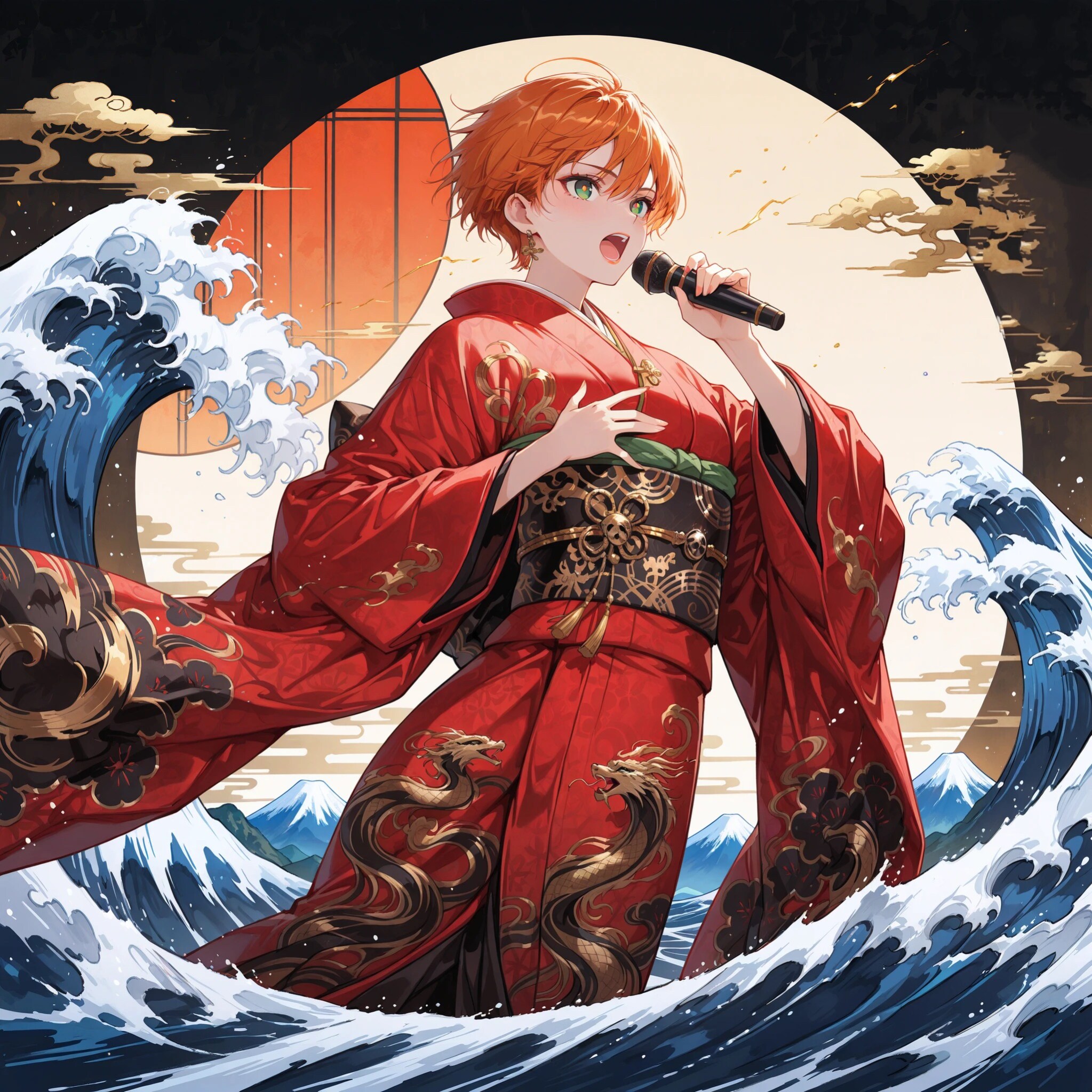 演歌熱唱 | の人気AIイラスト・グラビア