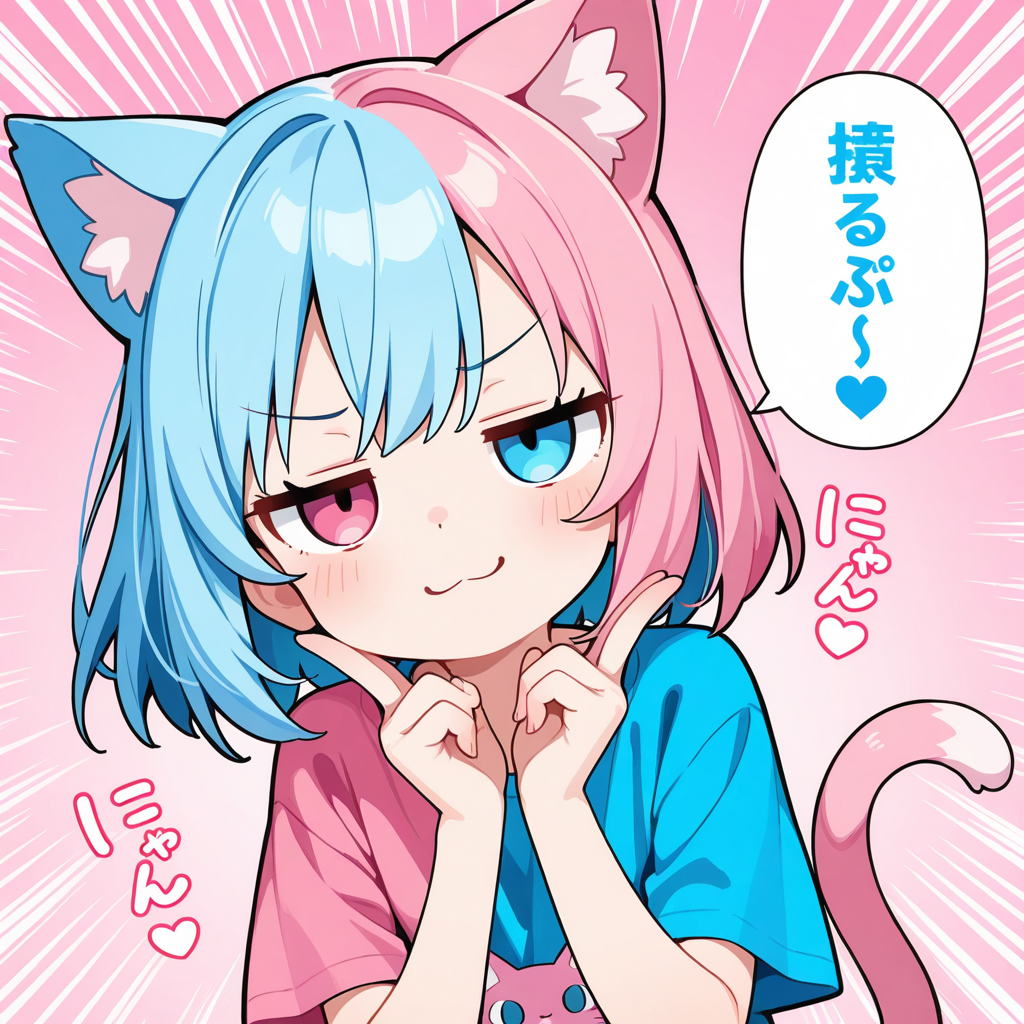 ねこちゃんとまきちゃんの融合！！ | の人気AIイラスト・グラビア