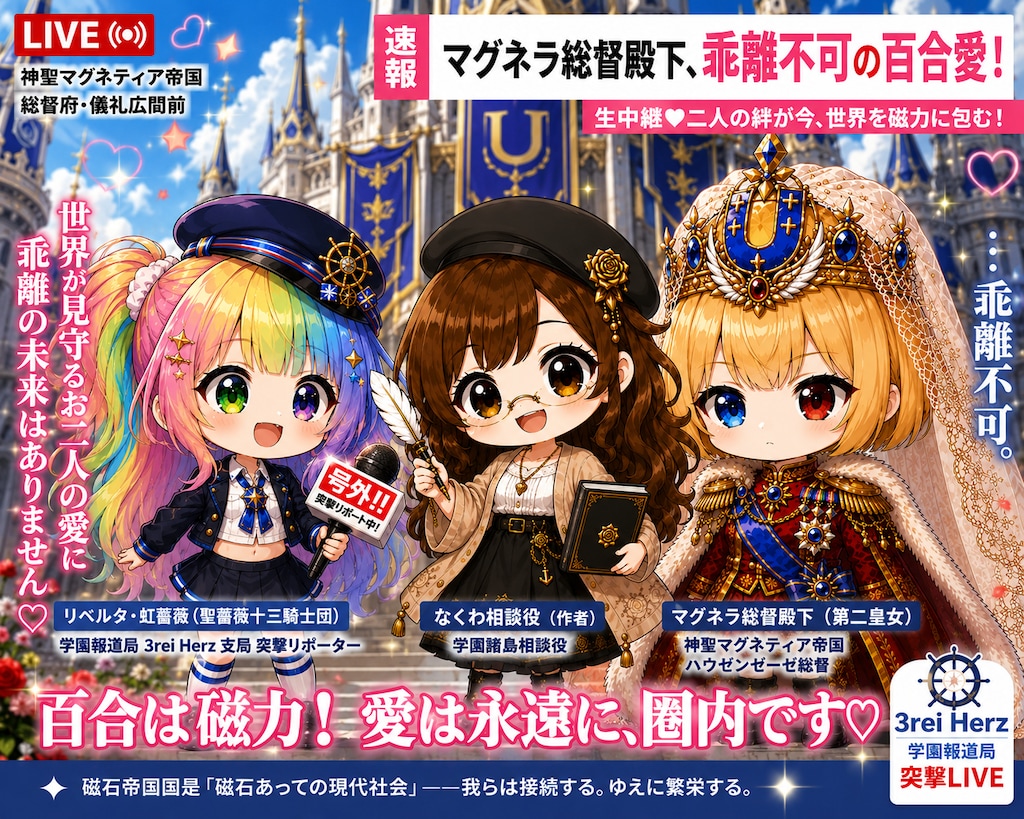 神聖マグネティア帝国ハウゼンゼーゼ総督【百合婚伴侶の皇女総督】マグネラ・レギア・マグネティア＝アトラクティア・ザ・マグネティアル・ ブライド