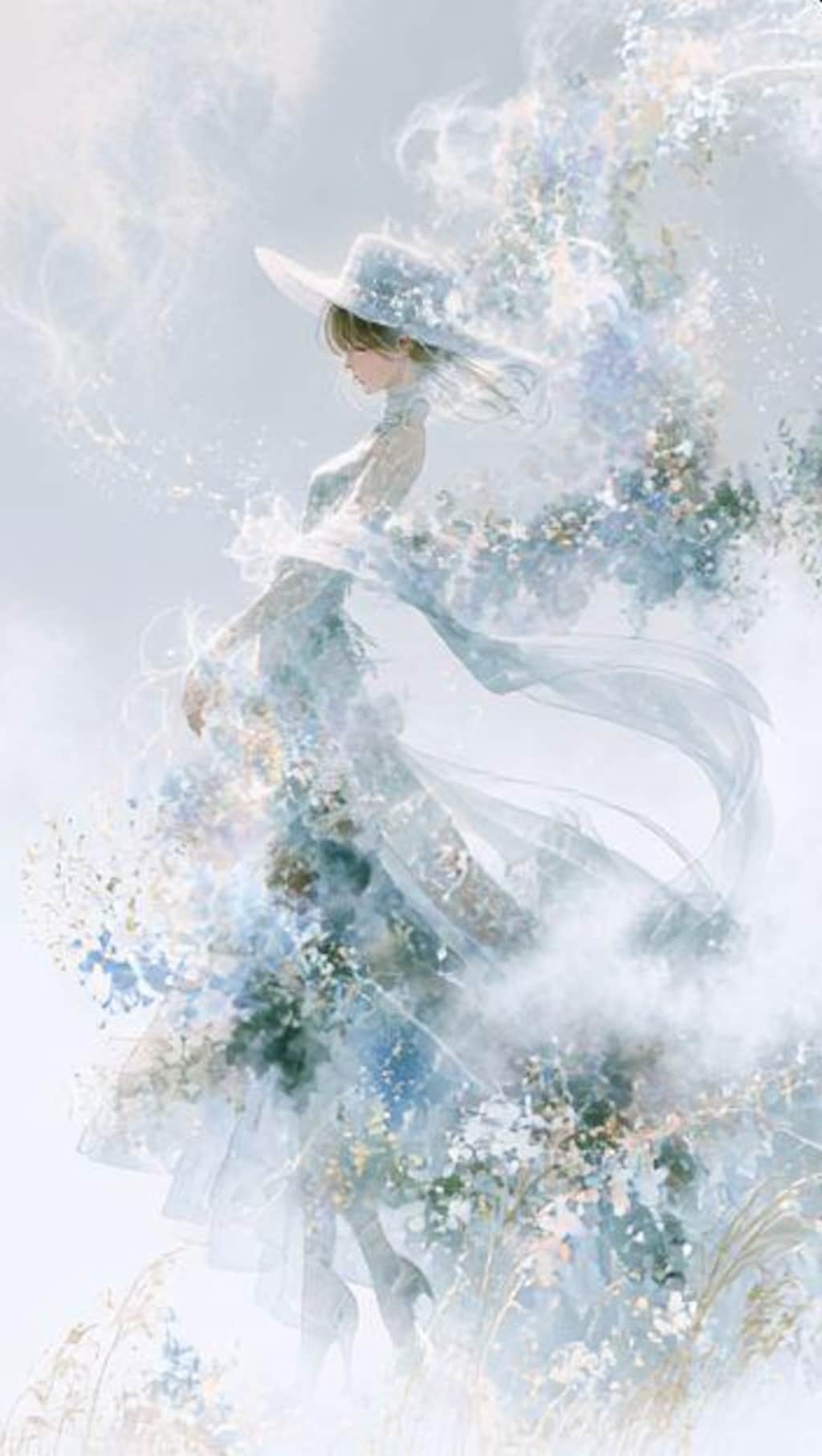 霧と花