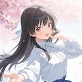 【御礼】桜のバーメイドさんと常連さん 3枚目