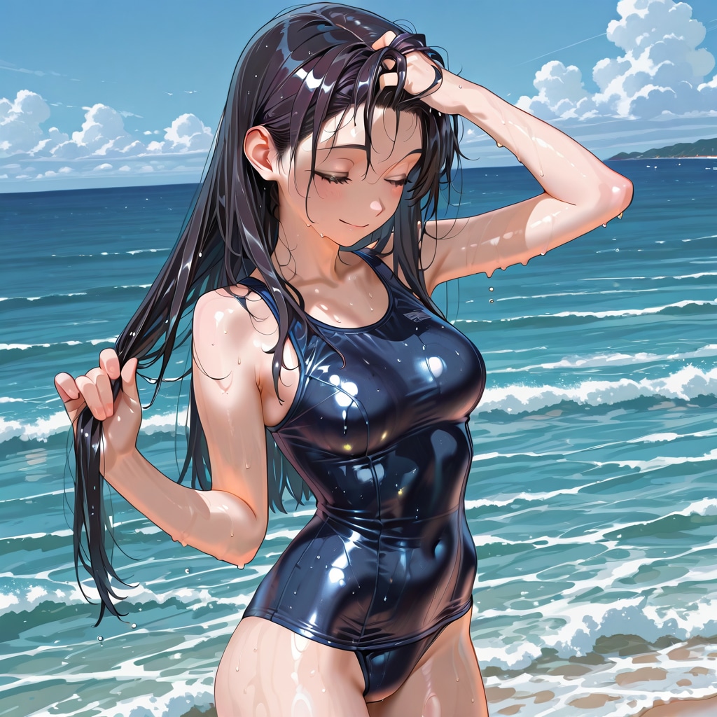 海スク水