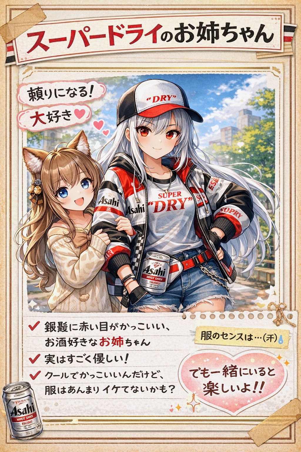 小さな女の子のスーパードライのお姉さん紹介