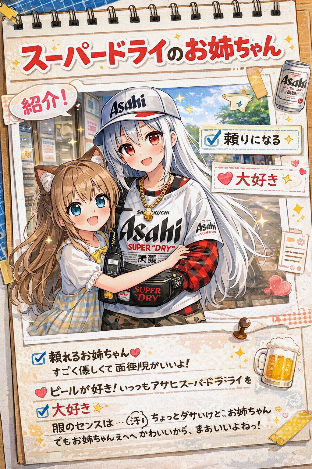 小さな女の子のスーパードライのお姉さん紹介