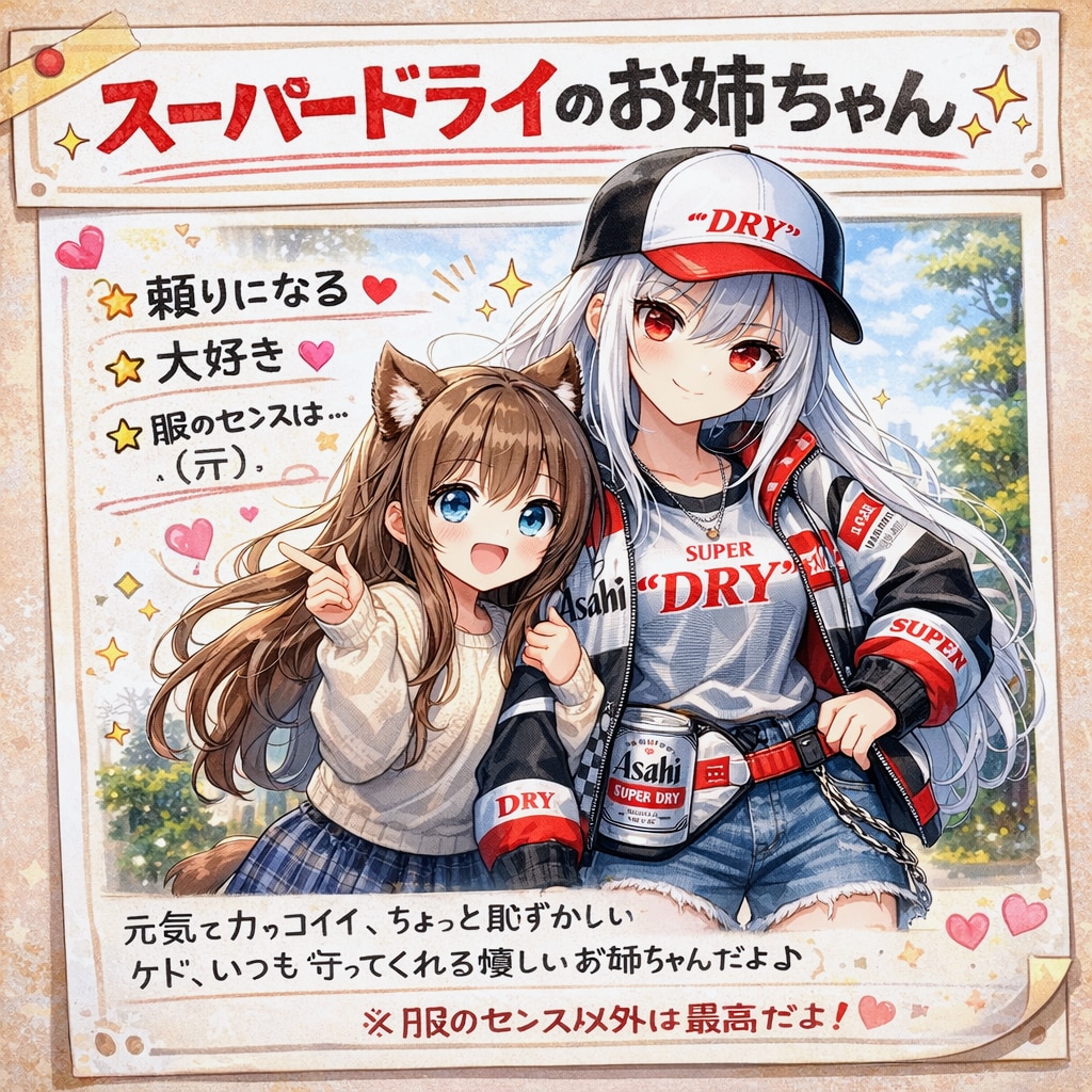 小さな女の子のスーパードライのお姉さん紹介