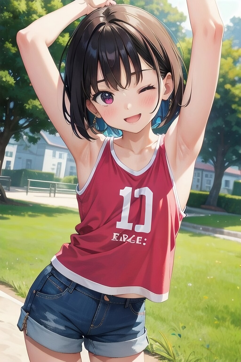 腋見せのポーズ 019