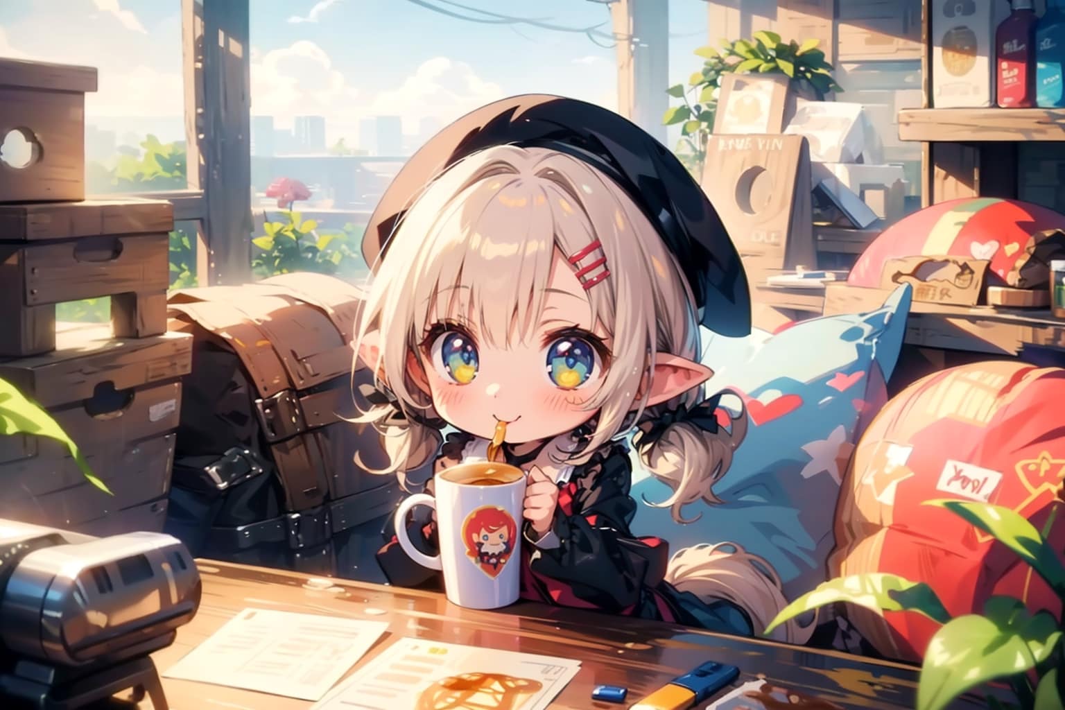 「エルフちびちゃん」(ウマ耳の不発動。 | の人気AIイラスト・グラビア