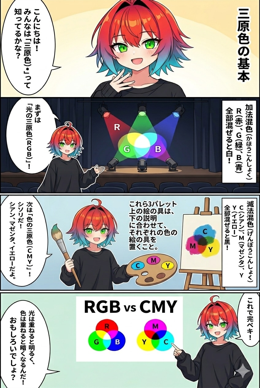 三原色を学ぼう